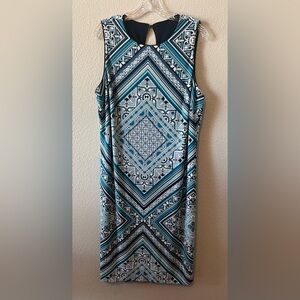 WHMB DRESS REVERSIBLE SLVLESS ROUND NECK MULTI/NAVY STRETCH 1X